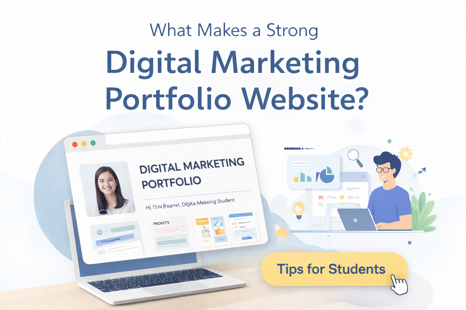 strong digital marketing portfolio website for students